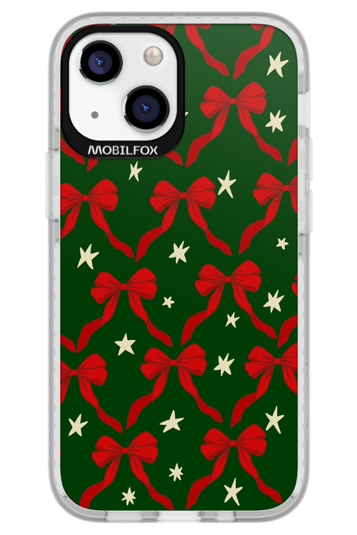 Bow & Stars (Green) - Apple iPhone 13 Mini