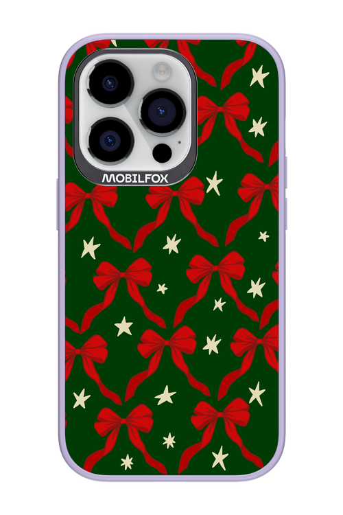 Bow & Stars (Green) - Apple iPhone 14 Pro
