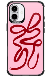 Burgundy Bow - Apple iPhone 16 Plus