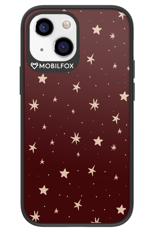 Burgundy Stars - Apple iPhone 13 Mini