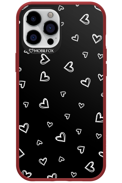 Monochrome Hearts - Apple iPhone 12 Pro Max