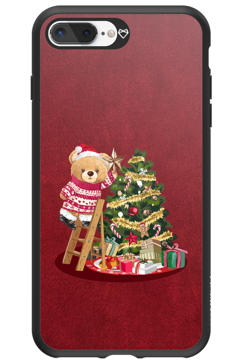 Christmas Bear (Burgundy) - Apple iPhone 7 Plus