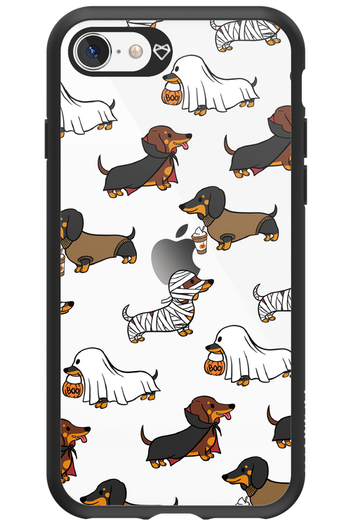 Scary Dachshund (Transparent) - Apple iPhone SE 2020