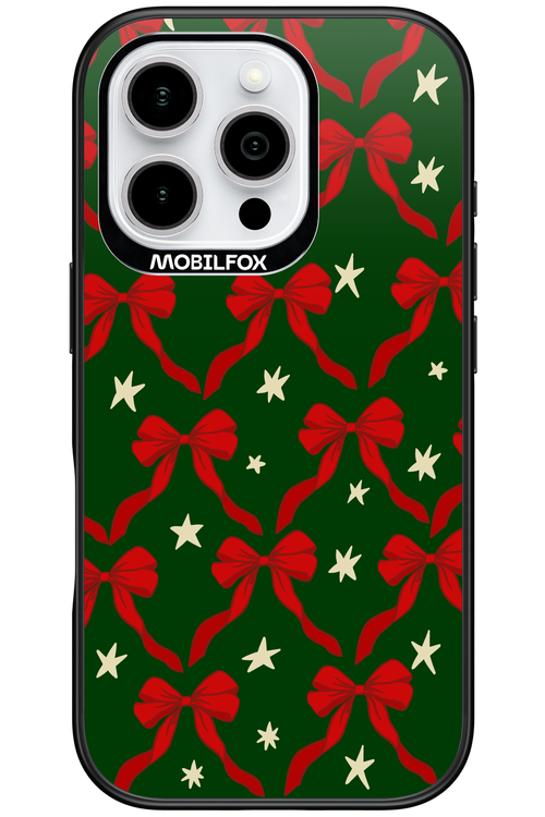 Bow & Stars (Green) - Apple iPhone 16 Pro