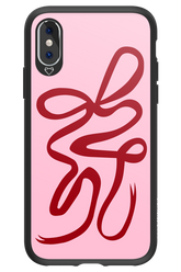 Burgundy Bow - Apple iPhone XS