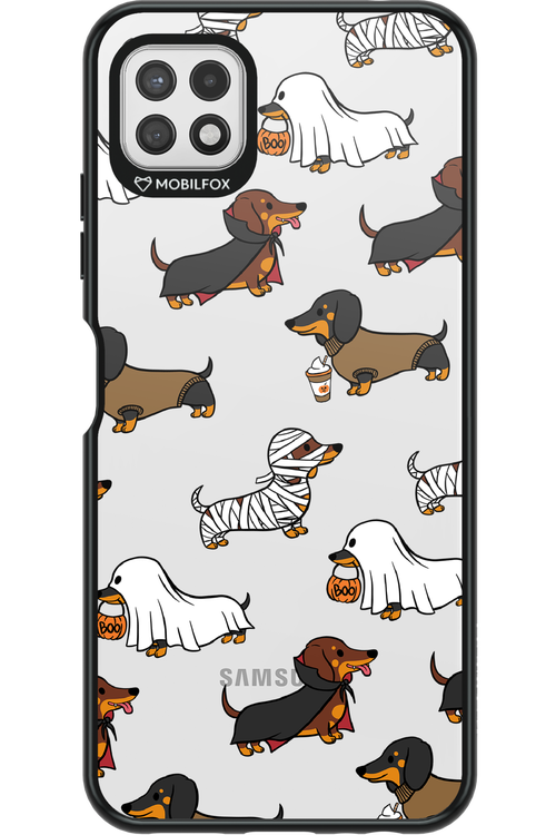 Scary Dachshund (Transparent) - Samsung Galaxy A22 5G
