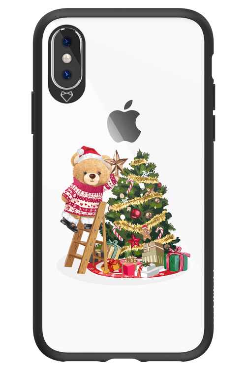 Christmas Bear (Transparent) - Apple iPhone X