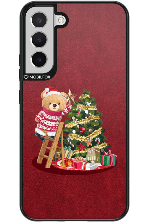 Christmas Bear (Burgundy) - Samsung Galaxy S22+