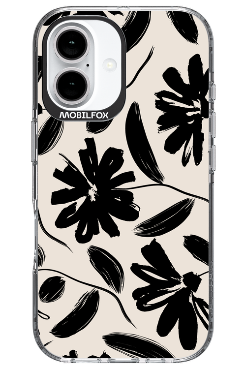 Monochrome Flowerss - Apple iPhone 16