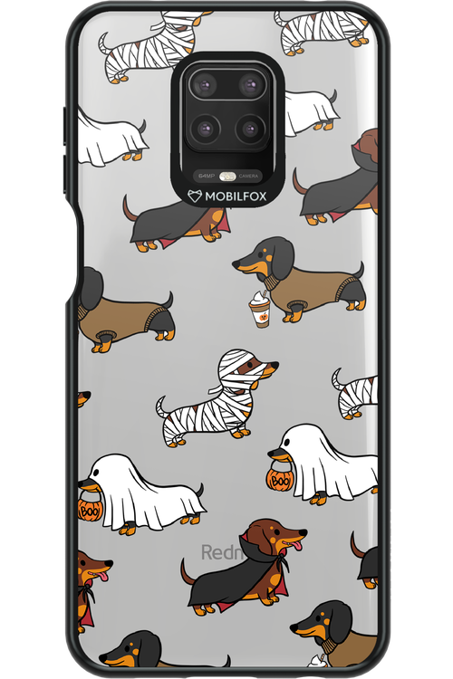 Scary Dachshund (Transparent) - Xiaomi Redmi Note 9 Pro
