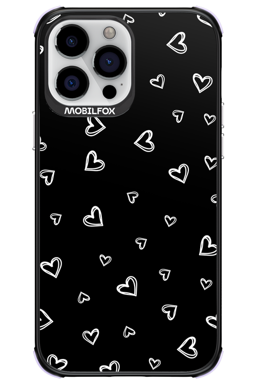 Monochrome Hearts 2.0 - Apple iPhone 13 Pro Max