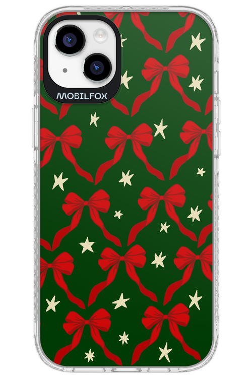 Bow & Stars (Green) - Apple iPhone 14 Plus