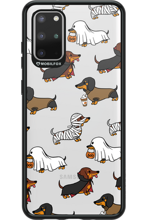 Scary Dachshund (Transparent) - Samsung Galaxy S20+