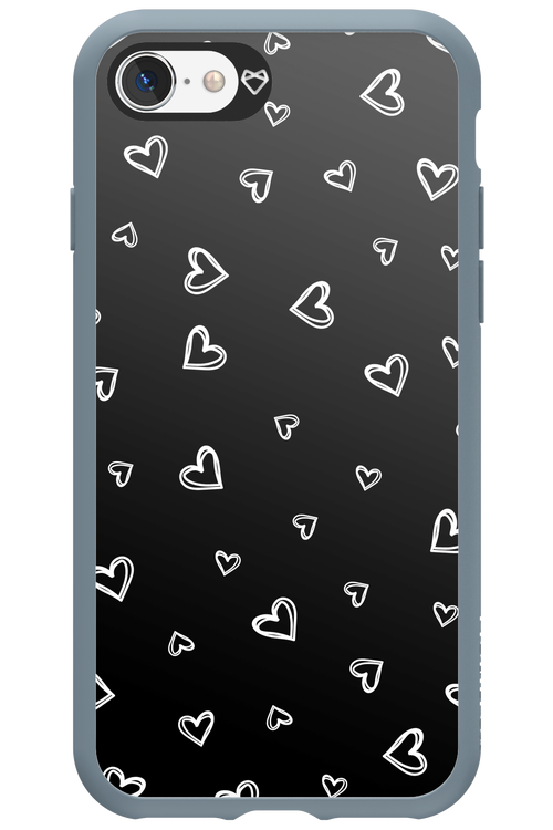 Monochrome Hearts 2.0 - Apple iPhone SE 2020