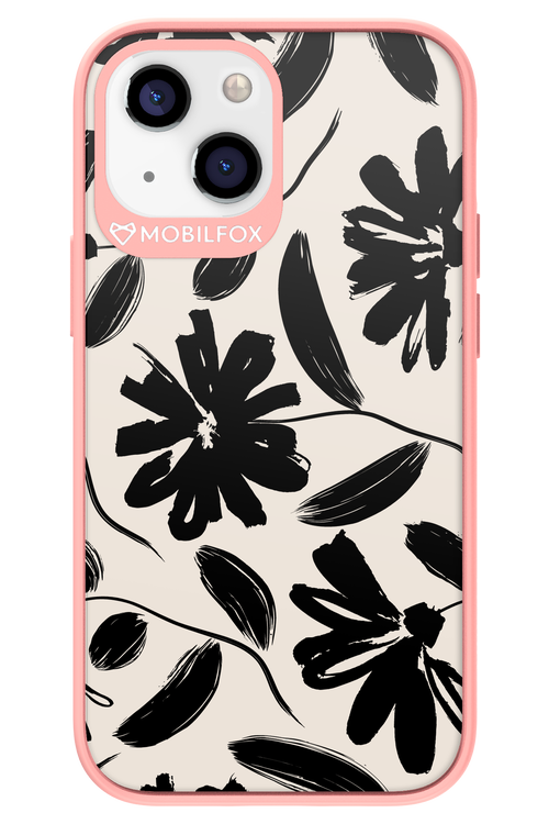 Monochrome Flowerss 2.0 - Apple iPhone 13 Mini