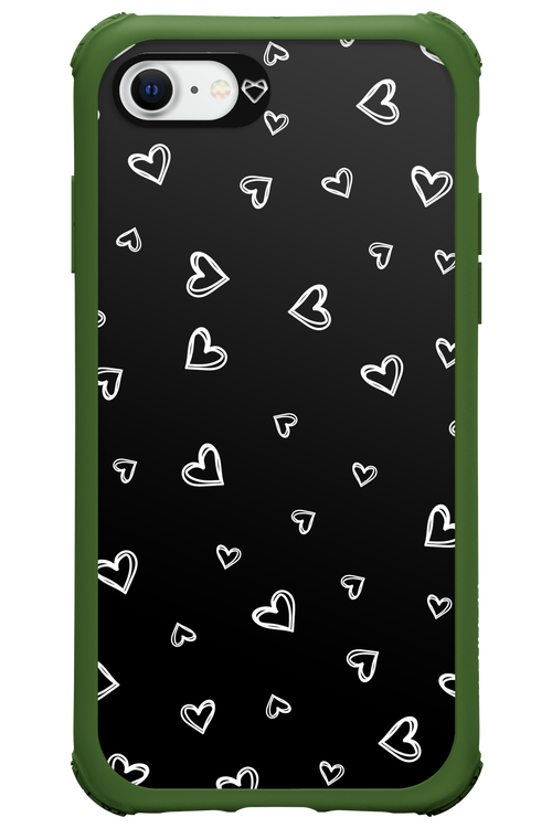 Monochrome Hearts 2.0 - Apple iPhone SE 2020