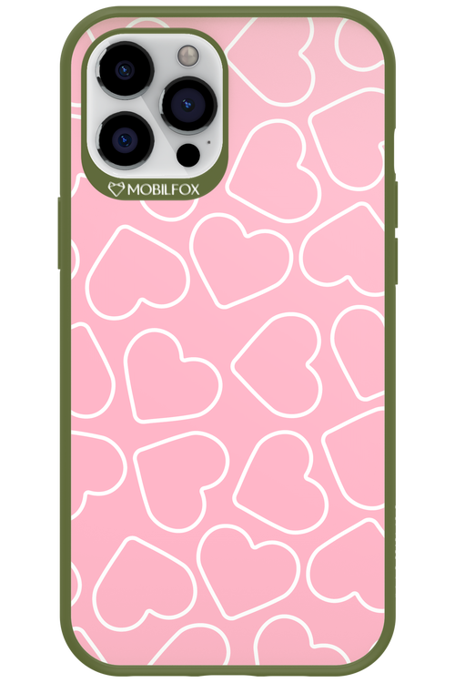 Line Heart Pink - Apple iPhone 12 Pro Max