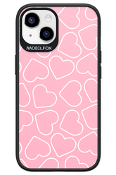 Line Heart Pink - Apple iPhone 14
