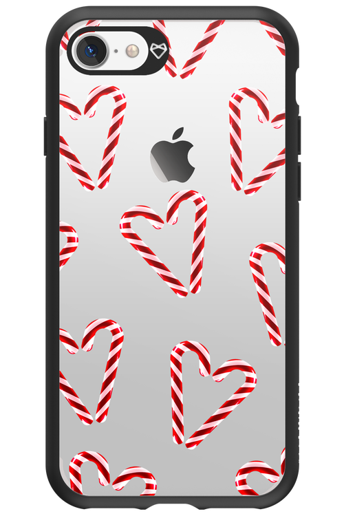 Candy Cane Hearts - Apple iPhone 7