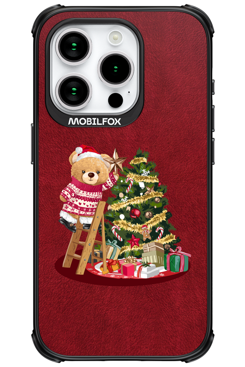 Christmas Bear (Burgundy) - Apple iPhone 15 Pro