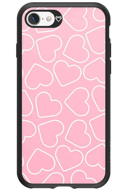 Line Heart Pink - Apple iPhone 7