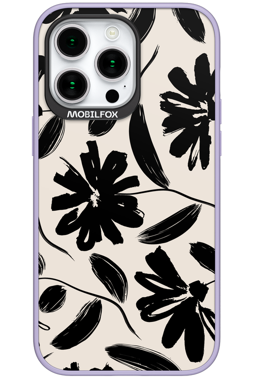 Monochrome Flowerss - Apple iPhone 15 Pro Max