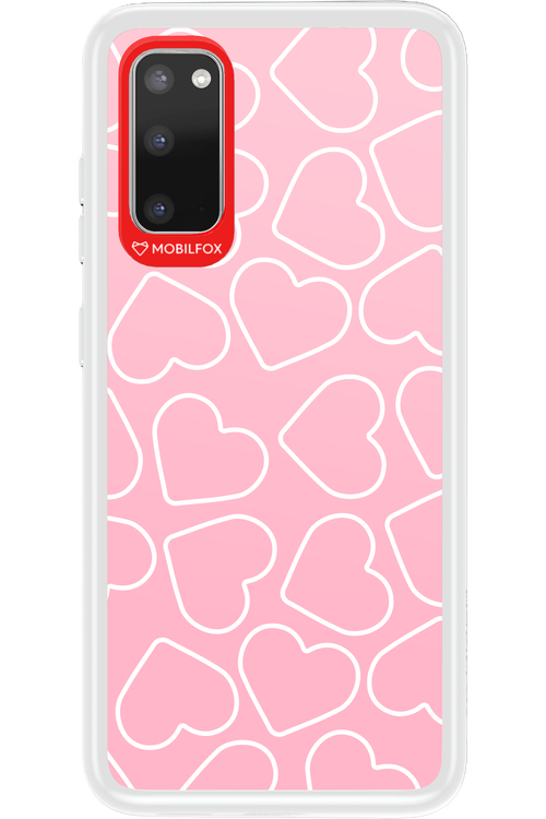 Line Heart Pink - Samsung Galaxy S20