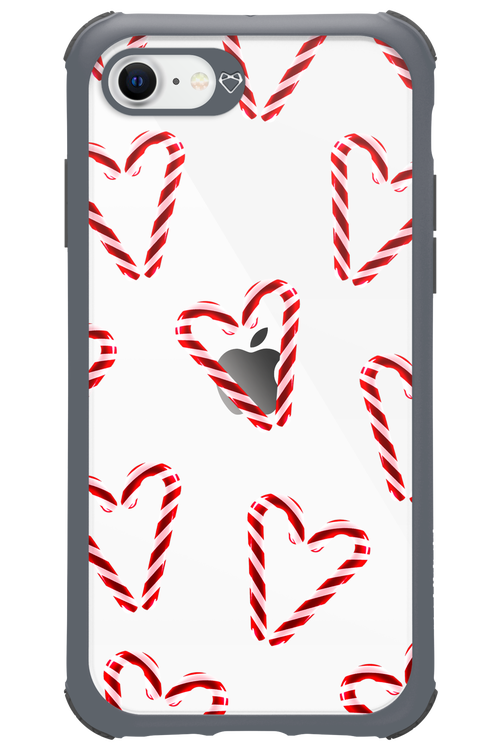 Candy Cane Hearts - Apple iPhone SE 2022