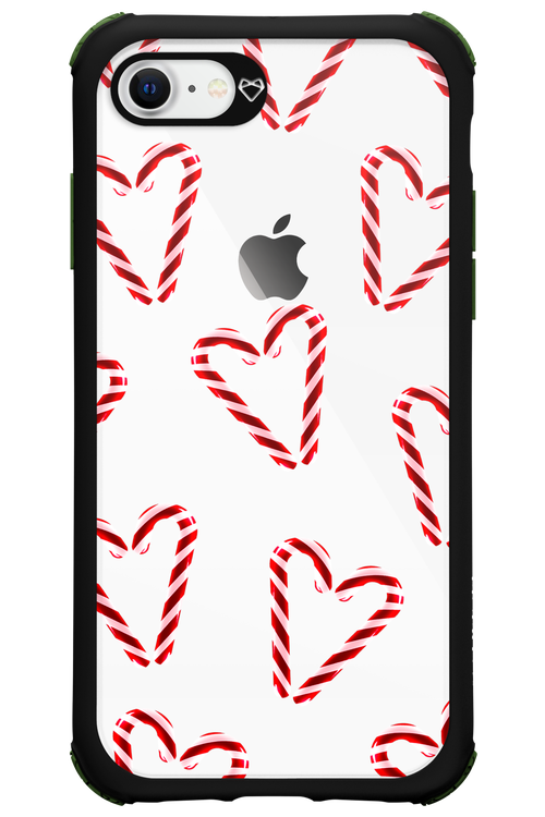 Candy Cane Hearts - Apple iPhone 8