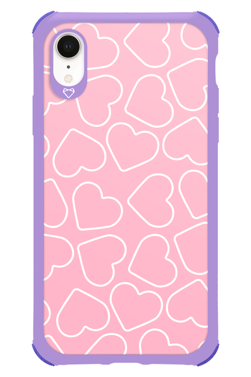 Line Heart Pink - Apple iPhone XR