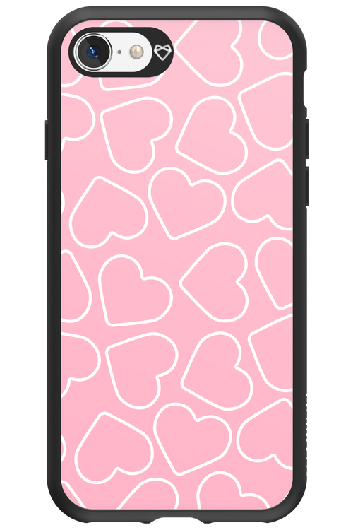 Line Heart Pink - Apple iPhone SE 2022