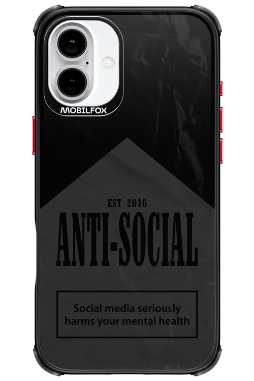 ANTI-SOCIAL (BLVCK) 2.0 - Apple iPhone 16 Plus