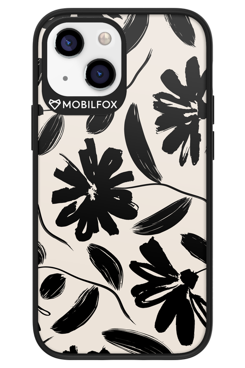 Monochrome Flowerss 2.0 - Apple iPhone 13 Mini