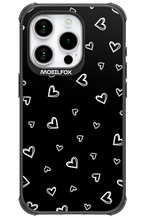 Monochrome Hearts 2.0 - Apple iPhone 15 Pro