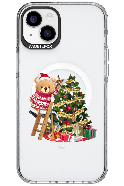 Christmas Bear (Transparent) - Apple iPhone 15 Plus