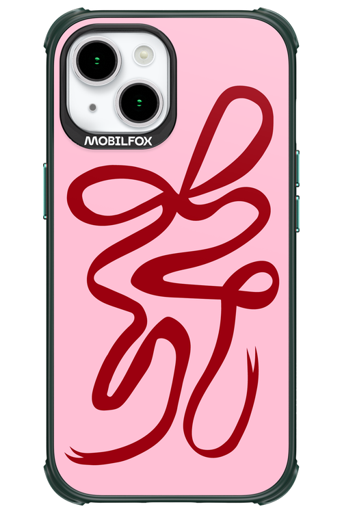 Burgundy Bow - Apple iPhone 15