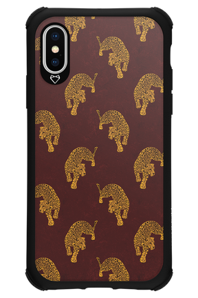 Burgundy Leopard Pattern - Apple iPhone X