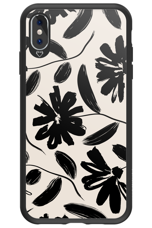Monochrome Flowerss 2.0 - Apple iPhone XS Max