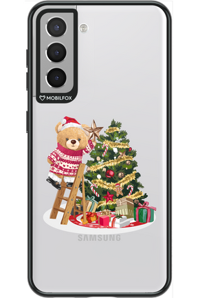 Christmas Bear (Transparent) - Samsung Galaxy S21