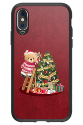 Christmas Bear (Burgundy) - Apple iPhone XS