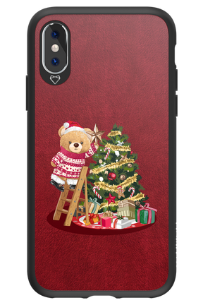 Christmas Bear (Burgundy) - Apple iPhone XS