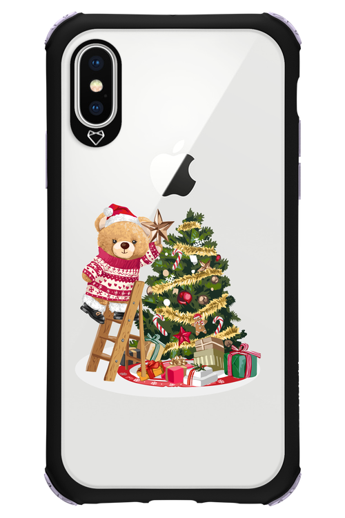 Christmas Bear (Transparent) - Apple iPhone X