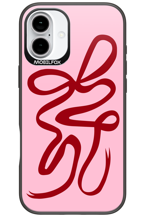 Burgundy Bow - Apple iPhone 16 Plus