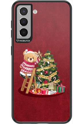 Christmas Bear (Burgundy) - Samsung Galaxy S21