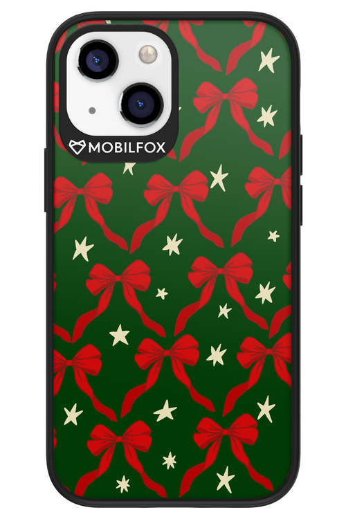 Bow & Stars (Green) - Apple iPhone 13 Mini