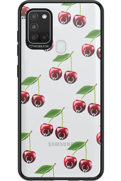 Spicy Cherries Transparent - Samsung Galaxy A21 S