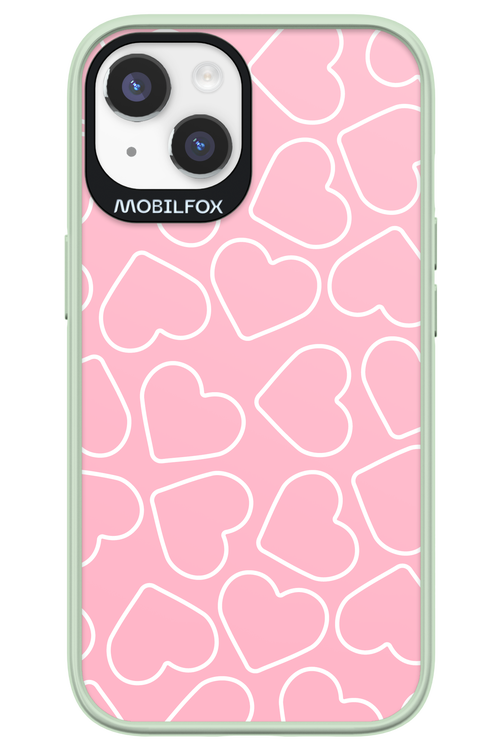 Line Heart Pink - Apple iPhone 14