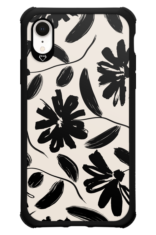 Monochrome Flowerss 2.0 - Apple iPhone XR