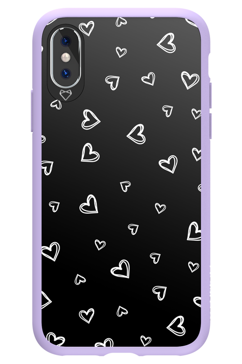 Monochrome Hearts 2.0 - Apple iPhone XS