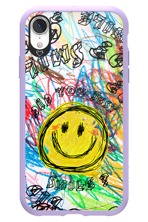 Crayon Smiley Colorful - Apple iPhone XR